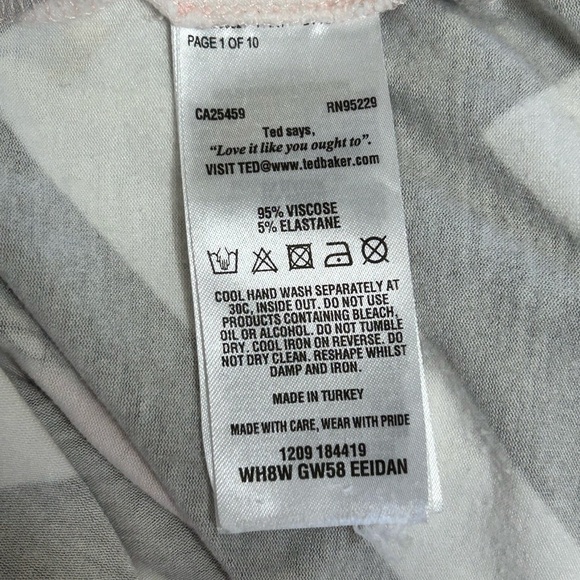 Ted Baker London Eeidan Palace Garden Floral Chevron Fitted Tee Shirt - Picture 8 of 13